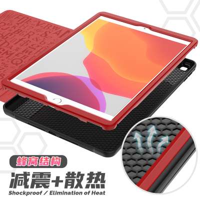 With adjustable magnetic stand smart cover for ipad generation 7 10.2 2 card slots outdoor case